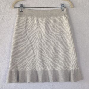 Dolan Gray & White Zebra Print Knit Skirt Size‎ XS
